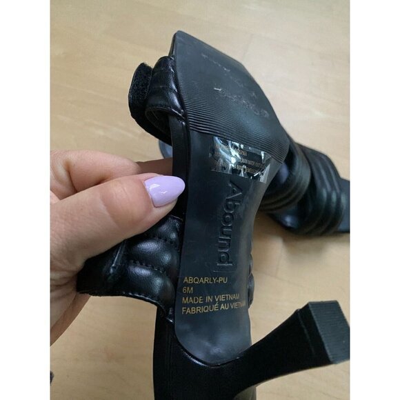 ABOUND BNWT "Qarly" Quilted Heel Sandal Black Sz 6 Slide New - Picture 8 of 9
